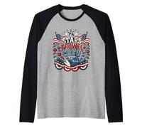 Stars Trowel Crew Patriotic Garden Raglan Baseball Tee