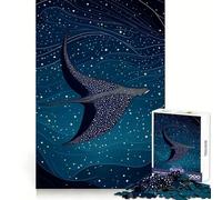 Stars Whale Ray Sea 1000 Piece Jigsaw Puzzles for Teenagers Smart Game Bonding Time Image Assembly Fine Art Piece 50x75cm