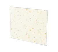 Stars White Pattern Acrylic Cutting Board with Counter Lip Non Slip Clear Cutting Board for Countertops Protector Large Size 16”×13”