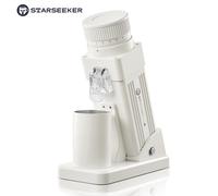 STARSEEKER E55 Pro Electric Coffee Grinder with 55mm Titanium Alloy Conical Burr, 72W AC Motor, White, Professional Espresso Grinder Equipped with Stepless Adjustment and Anti-powder-flying Technology