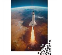 Starship 1000-Piece Puzzle for Adults, 70x50cm/1000pcs, to Return to Whenever Time Permits; Clean White Card Pieces for Sorting
