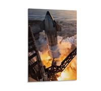 Starship Spacex Flight Space Poster Office Room Decor Cosmic Starry Sky Wall Art Posters for Wall Decoration 12x18inch(30x45cm)
