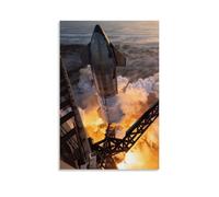 Starship Spacex Flight Space Poster Office Room Decor Cosmic Starry Sky Wall Art Posters for Wall Decoration 08x12inch(20x30cm)