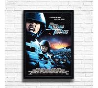 Starship Troopers, 90s Movie Print Vintage Nostalgic Film Poster, A4 and A3 Size Frame Options,Great Home, Pub, Café, Bar Decoration Wall Art Print, House gift for movie lovers (A3 Framed (Black))