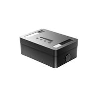 STARSIKI Metal Time Lock Box, Phone Timed Locked Box with Timer, Electronic Locking Container, USB C Charge, Audio Prompt, Self-Discipline Gift Time Safe to 365 Days for Cellphone/iPad Mini/Medication