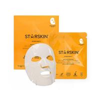 STARSKIN After Party 1x40g, Bio-Cellulose Brightening Face Mask for all Skin Types, Korean Skincare Mask infused with Vitamin C Serum and Niacinamide, Energizing and Soothing, K Beauty Skincare