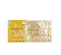 STARSKIN VIP Gold Mask Face, Coconut Bio-Cellulose Revitalizing Face Mask for all Skin Types, Korean Skin Care, Instant Hydration and Plump, Moisturizing and Nourishing, K-Beauty (Pack of 4)