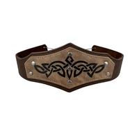 Starsouce Medieval Faux Leather Headpiece - Adjustable Renaissance Viking Headband, Halloween Cosplay Costume Headwear for Women & Men