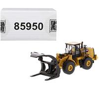 StarSun Depot New CAT Caterpillar 972M Wheel Loader with Log Fork and Operator High Line Series 1/87 (HO) Scale Diecast Model by Diecast Masters