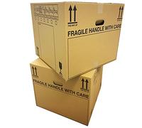 StarSupplies 20 Extra Large Pack Strong Cardboard Shipping Packing Moving House Boxes & Removals 53cm x 53cm x 41cm with Carry Handles and Room List