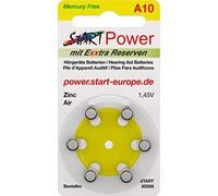 Start - 60 Hearing Aid Batteries - Type A10 - 1.45 V - 100 mAh - PR70