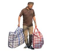 Start and Drive Ltd, Laundry Bag, Extra Large (XL) Laundry Bags Heavy Duty Storage Bags Reusable Strong Zip Large Boxes for Moving House Clothing & Wardrobe Storage 2 Bags Mix (Red + Blue)