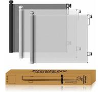 Start and Drive S&d, Retractable Baby Gate 87Cm X 130 Cm Stair Safety Gate Roll For Babies And Pets, Dogs, Extendable Barrier Gates (Black)