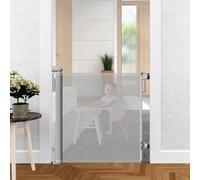 Start and Drive S&d Retractable Baby Gate, Extra Wide Up To 140Cm, Foldable Stair Safety Barrier For Babies, Pets & Dogs, Grey Colour
