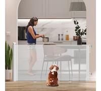 Start and Drive S&d Retractable Baby Gate, Extra Wide Up To 250Cm, Foldable Stair Safety Barrier For Babies, Pets & Dogs, Extendable Gate (White)