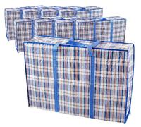 Start and DriveLtd, Laundry Bag Zips, XXL jumbo Heavy Duty Storage Bags Reusable Strong Nylon Large Boxes for House Moving Clothes & Wardrobe Storage backpack waterproof (8 Bags Blue Colour)