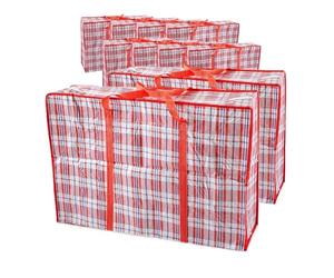 Start and DriveLtd, Laundry Bag Zips, XXL jumbo Heavy Duty Storage Bags Reusable Strong Nylon Large Boxes for House Moving Clothes & Wardrobe Storage backpack waterproof (10 Bags Red Colour)