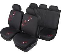 START Complete Set Seat Covers Glamour Universal Black Red Original CLZ8562