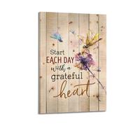 Start Each Day Motivational Quotes Art Posters Are Suitable for Decorating Living Room, Bedroom, Study, Restaurant, Corridor, Children's Room, EtcFrame-style 20x30inch(50x75cm)