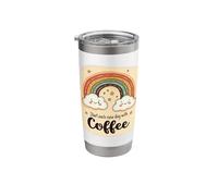 Start Each New Day with Coffee Rainbow Stainless Steel Insulated Tumbler