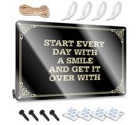 Start Every Day With A Smile And Get It Over With Teens Stuff Home Hanging | Sarcastic Wall Art Designer Vintage Metal Wall Decor(30X40CM)