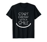 Start Everyday with A Smile Helping Positive Attitude Phrase T-Shirt