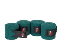 Start Fleece Bandages Horse Set of 4 - Elastic Bandages with Velcro Fastening & Storage Bag - Ideal for Training & Stable (300 cm, Green)
