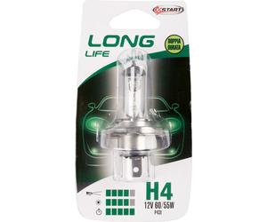 START H4 Long Life Single Bulb for Car Lights 12V 60/55W P43t Original