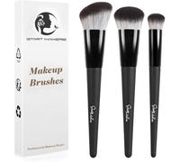 Start Makers Makeup Brushes 3Pcs Set, Foundation Brush for Liquid Makeup, Powder Brush & Concealer Brush, Vegan Synthetic Face Brush Kit for Flawless Blending, Bronzer & Setting