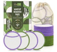 START MAKERS Reusable Makeup Remover Pads, Premium Eco-Friendly 24PCS Reusable Cotton Pads Soft Bamboo Face Pads for All Skin Types Double-Sided & Organic Washable Cotton Wool Pads with Laundry Bag