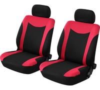 START Pair Front Seat Covers Uranus Black/Red Comfort Style Quality