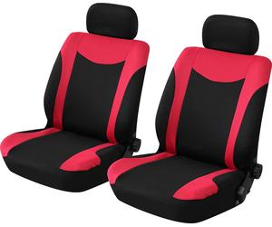 START Pair Front Seat Covers Uranus Black/Red Comfort Style Quality