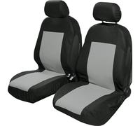 START Pair Universal Front Seat Covers Saturn Car Seats Black/Grey CLZ10705