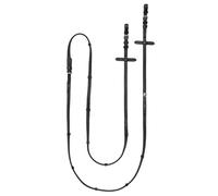 Start Pimple Rubber Reins - 22mm Non-Slip Rubber Reins with Stopper and Butterfly Buttons, Stainless Steel Buckles - Non-Slip Grip (Black, Full (Warmblood)