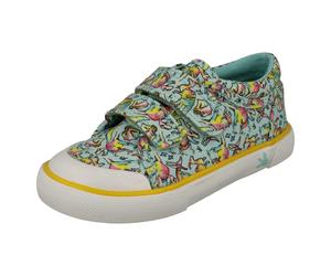 Start-rite Boys Startrite Dinosaur Detailed Hook & Loop Canvas Shoes Dino-Mite - Multi Colour - UK 12.5 Child