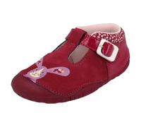 Start-rite Children's Girls Boys Startrite Pre Walker Cruiser T Bar Shoes Little Paws - Cherry Red / Bunny - UK 4 Infant - G