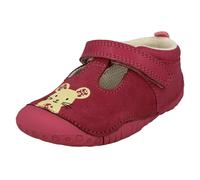 Start-rite Childrens JoJo Maman Bébé Collection By Startrite T-Bar Shoes Little Pal - Pink/Mouse - UK 2 Infant - F