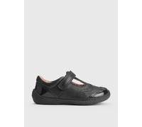 START-RITE Dazzle Black Leather T Bar School Shoes 8.5 Infant