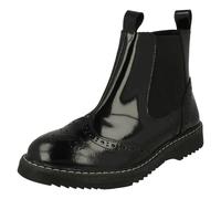 Start-rite Girls Angry Angels By Startrite Brogue Detailed Ankle Boots Revolution - Black Patent - UK 5.5 Child - M