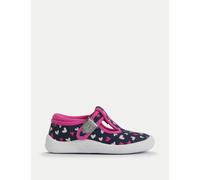 Start-Rite Girls Canvas Heart T Bar Shoes (3 Small - 7 Small) - 5 SSTD - Navy Mix, Navy Mix