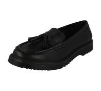 Start-rite Girls Startrite Slip On Loafers Infinity - Black Leather - UK 7 Child - W