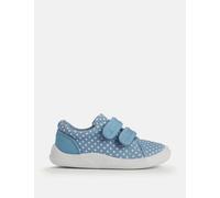 Start-Rite Kids' Canvas Polka Dot Riptape Trainers (3 Small - 7 Small) Blue Mix