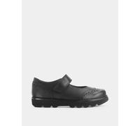 Start-Rite Kids' Leather Riptape School Shoes (9 Small - 3½ Large) Black