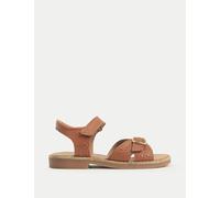 Start-Rite Kids Schoolwear Leather Riptape Sandals (7 Small - 1½ Large) - 10 SSTD - Tan, White,Tan