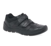 Rhino Start-rite Boys Warrior Black Leather School Shoes G L 8