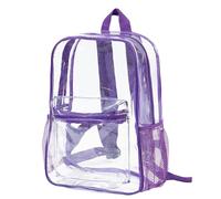 Start Season Transparent Schoolbag Large Capacity Outdoor Travel Backpack Transparent Pvc Backpack (Purple L)