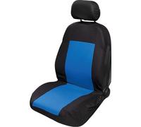 START Single Front Car Seat Cover Universal Stretch Black/Blue Protection