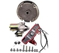 Start Starter Part Electric Start Kit Starter Motor Flywheel On/Off Switch For Gx160 5.5HP Electric Start Kit