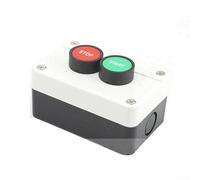 Start Stop Industrial Button Box with Dual Momentary Push Buttons, IP65 Rated Waterproof Design, and Screw Terminal Wiring for Automation Equipment and Vehicle Control