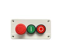 Start Stop NC Emergency Stop NO Red Green Control Circuit 600V 10A OFF-ON-OFF Flat Push Button Switch IDGTTLDF(Symbol)